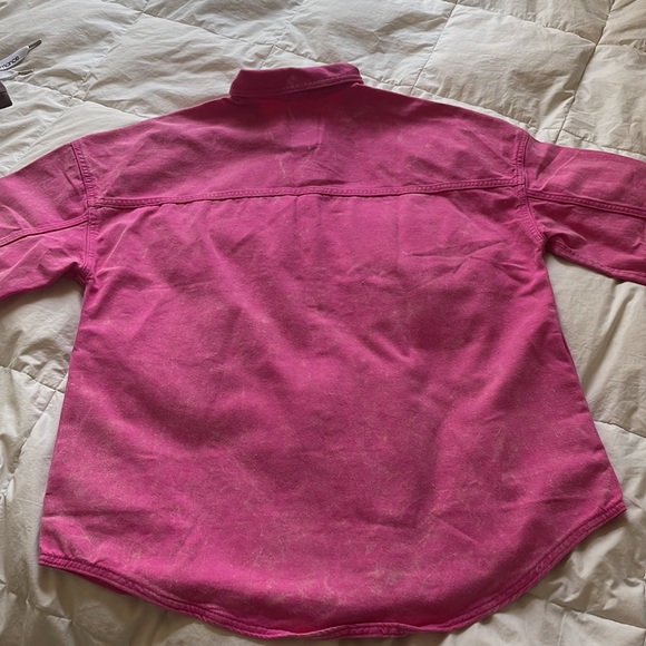 Gap Pink Distressed Oversized shacket - Picture 3 of 5